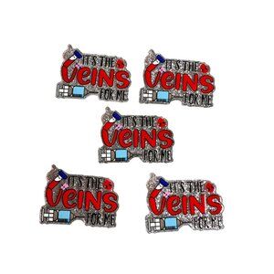 10 pc glitter RN Nurse acrylic flat back charm for badge reels keyrings earrings